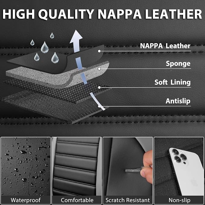 Universal Seat Covers — Full Set — Black / Gray