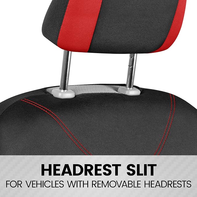 Universal Seat Covers — Full Set — Red