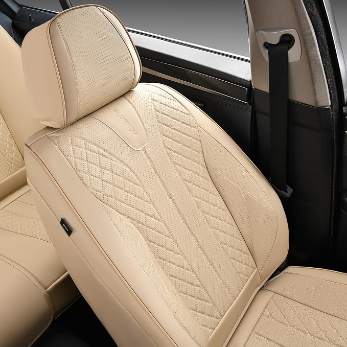 Universal Seat Covers — Front Seat — Beige
