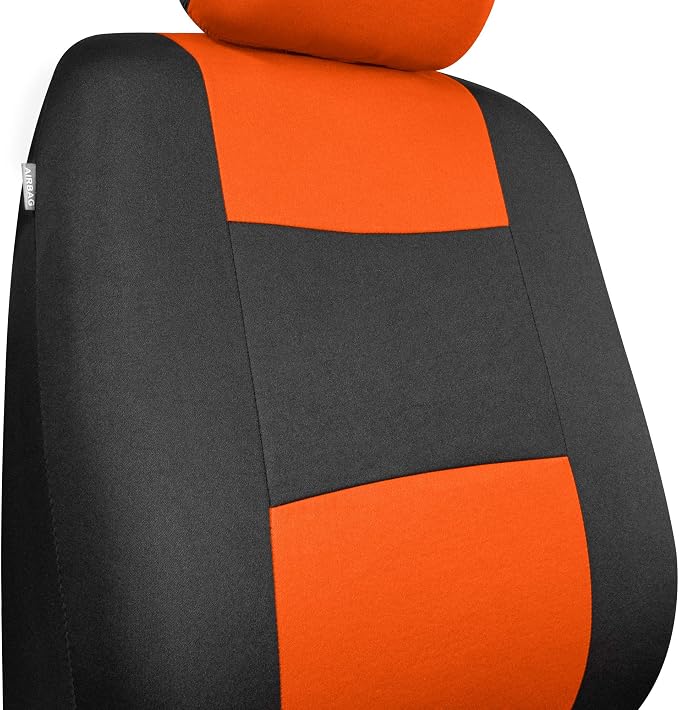 Car Seat Covers — Full Set — Orange / Black