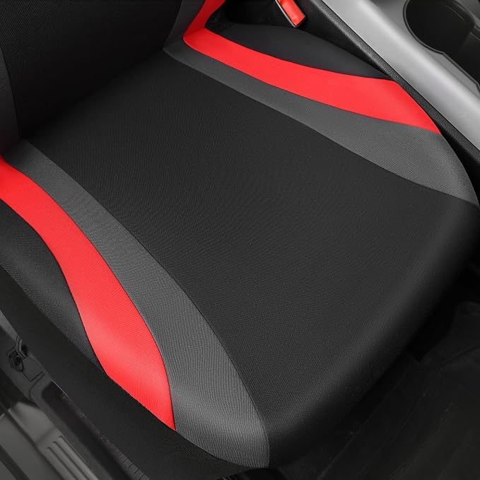 Universal Seat Covers — Front Seat — Red / Black
