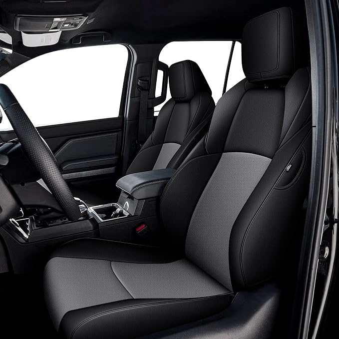 Faux Leather Seat Covers for Toyota 4Runner — Full Set — Black / Gray