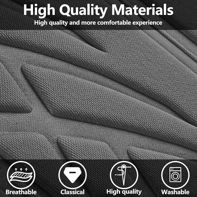 Universal Fabric Seat Covers — Full Set — Black