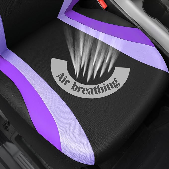 Universal Seat Covers — Front Seat — Purple / Black
