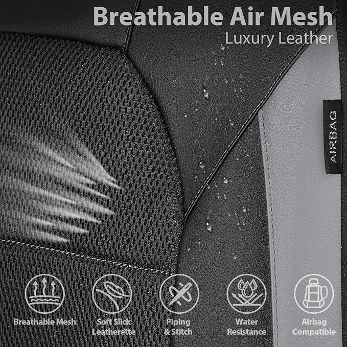 Universal Seat Covers — Full Set — Black / Gray