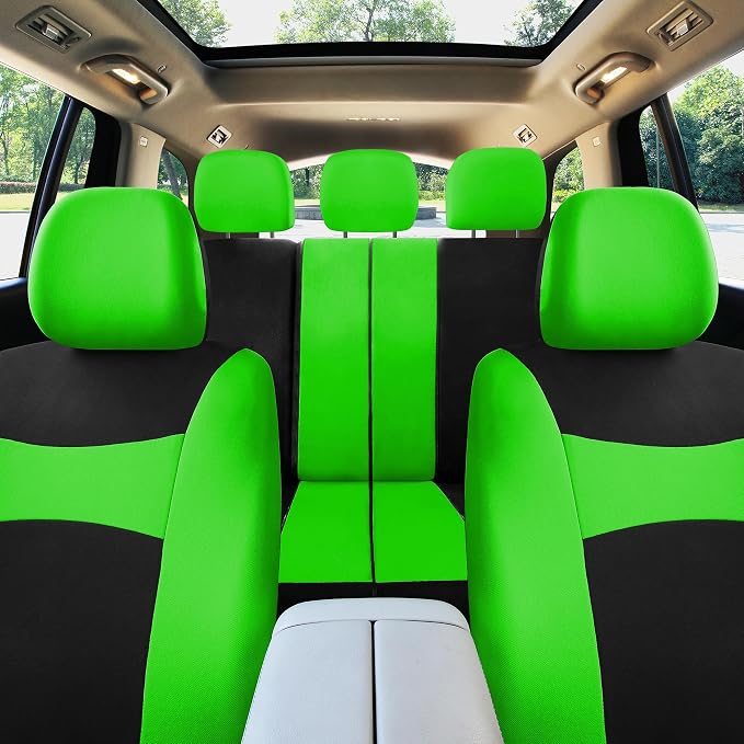 Universal Fabric Seat Covers — Full Set — Green