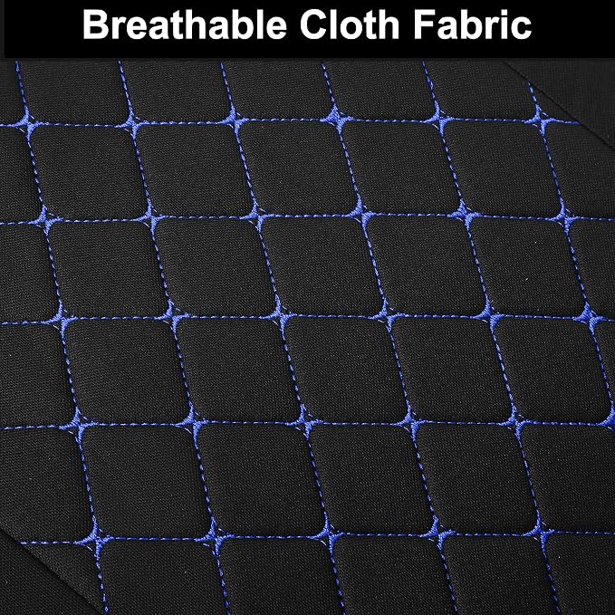 Fabric Car Seat Covers — Front Seat — Black / Blue