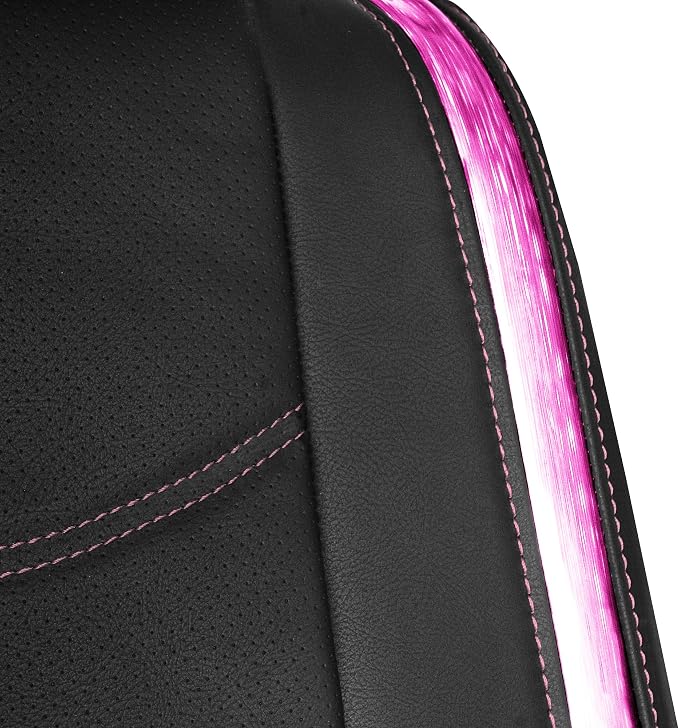 Universal Faux Leather Seat Covers — Full Set — Pink