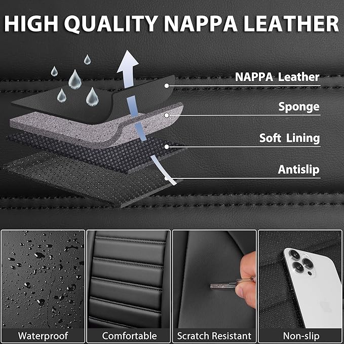 Universal Seat Covers — Front Seat — Black