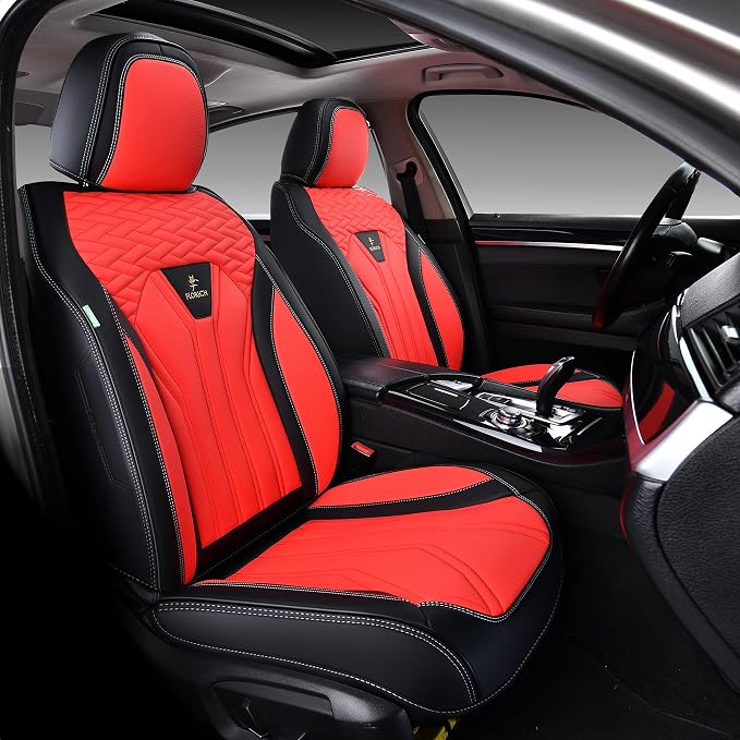 Universal Seat Covers — Black / Red