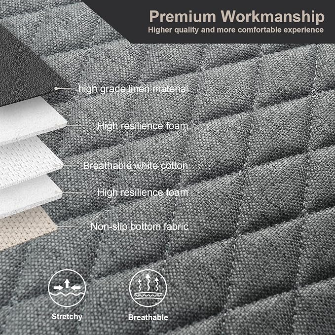 Universal Fabric Seat Covers — Front Seat — Gray