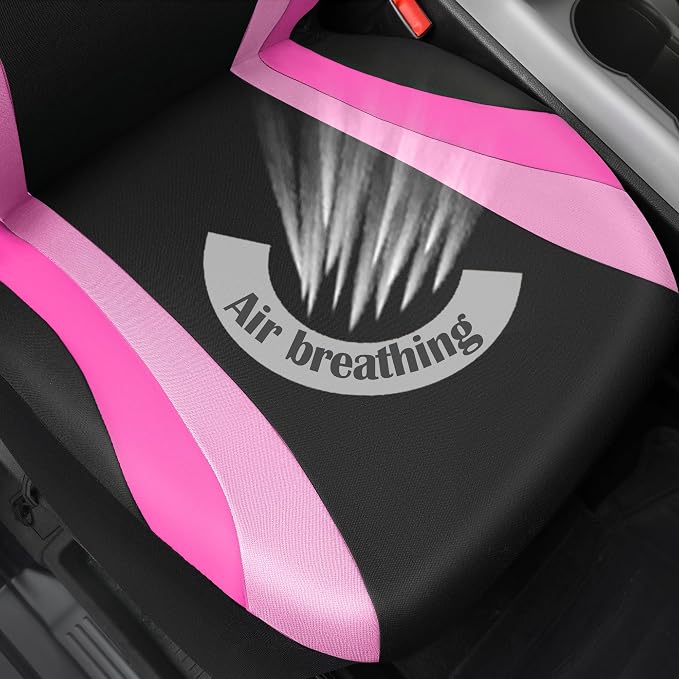 Universal Seat Covers — Front Seat — Pink / Black