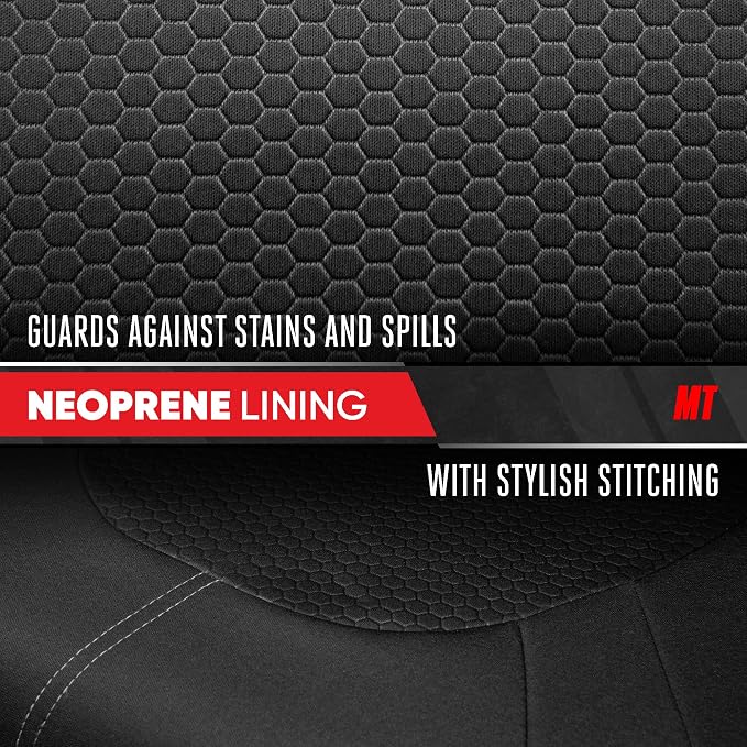 Universal Fabric Seat Covers — Front Seat — Black / Gray