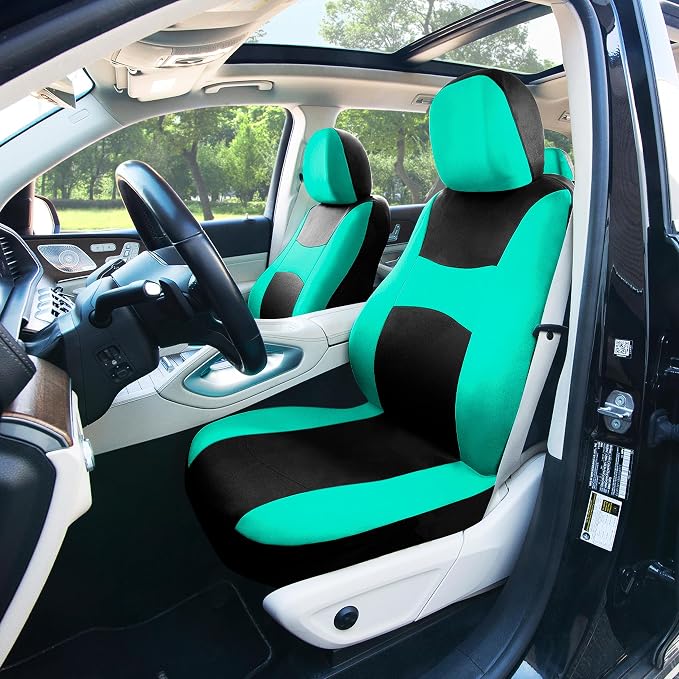 Universal Fabric Seat Covers — Full Set — Black
