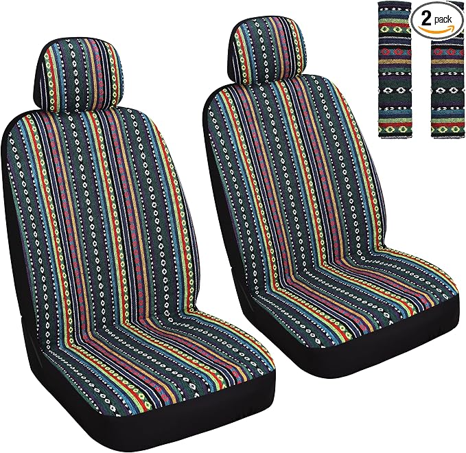 Universal Seat Covers — Front Seat — Red / Blue