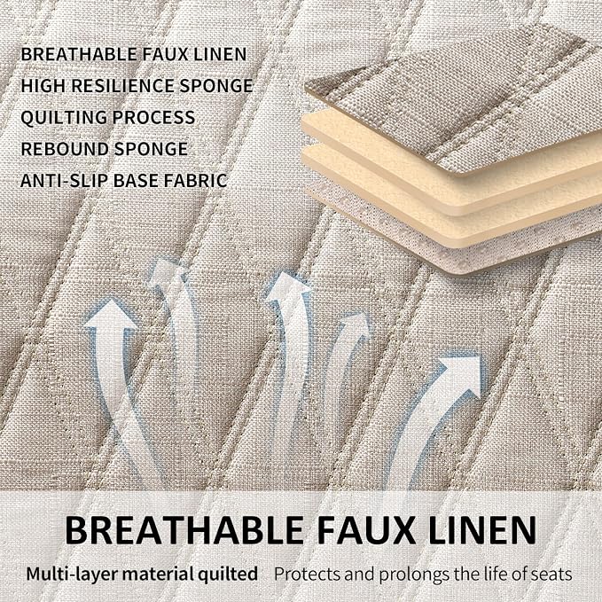 Universal Faux Leather Seat Covers — Front Seat — Beige