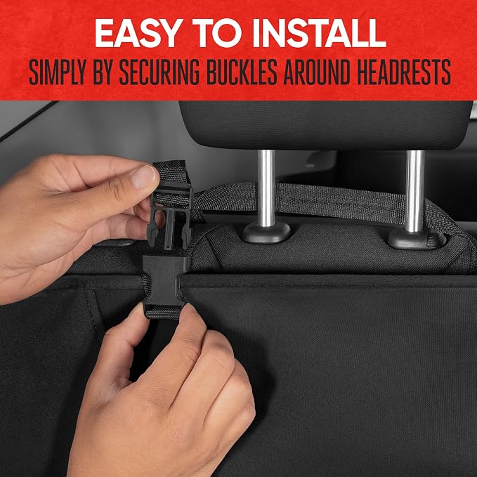 Pet Car Seat Protector — Rear Seat — Black
