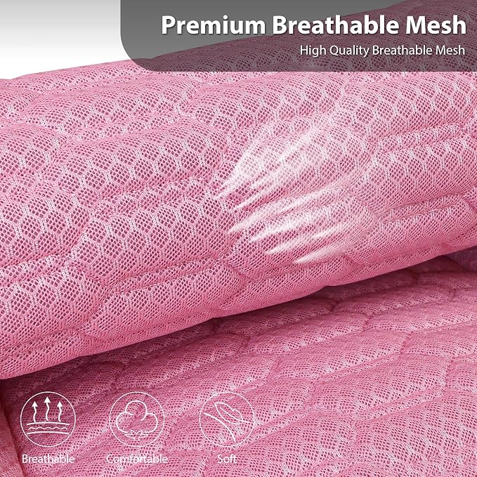 Universal Faux Leather Seat Covers — Full Set — Pink