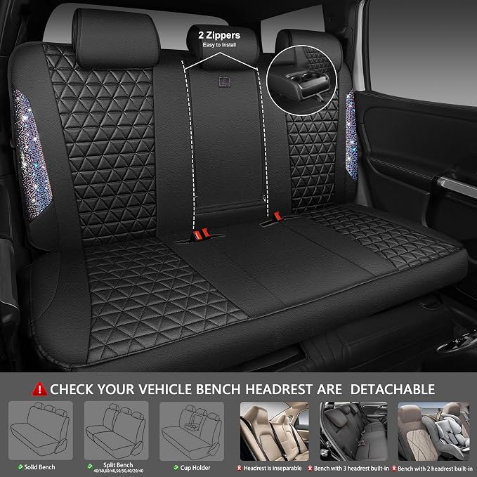 Car Seat Covers — Full Set — Black