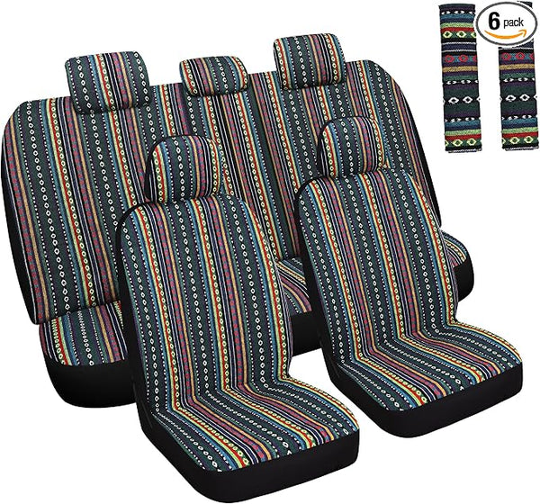 Universal Seat Covers โ Full Set โ Red / Blue