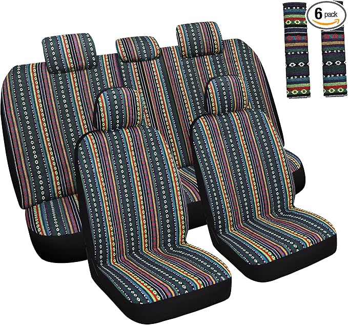 Universal Seat Covers — Full Set — Red / Blue
