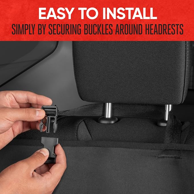 Pet Car Seat Protector — Rear Seat — Black
