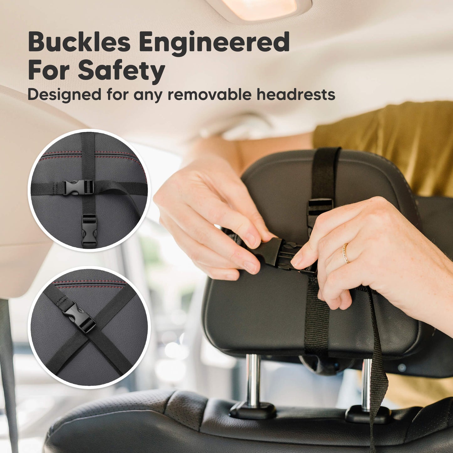 Safety Baby Car Mirror - Shatterproof Rear Facing View Baby_Car_Mirror_Matte_Black_Large__Listing_6.