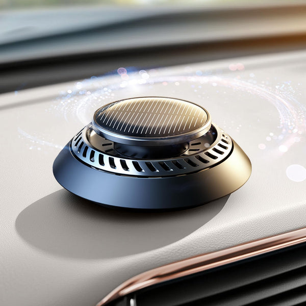 Ceeniu UFO Solar Car Air Freshener | Rotating Alloy Aroma Diffuser (2025) Black Main_01_729d4a23-ede8-4456-bc1c-a3fe3e781318