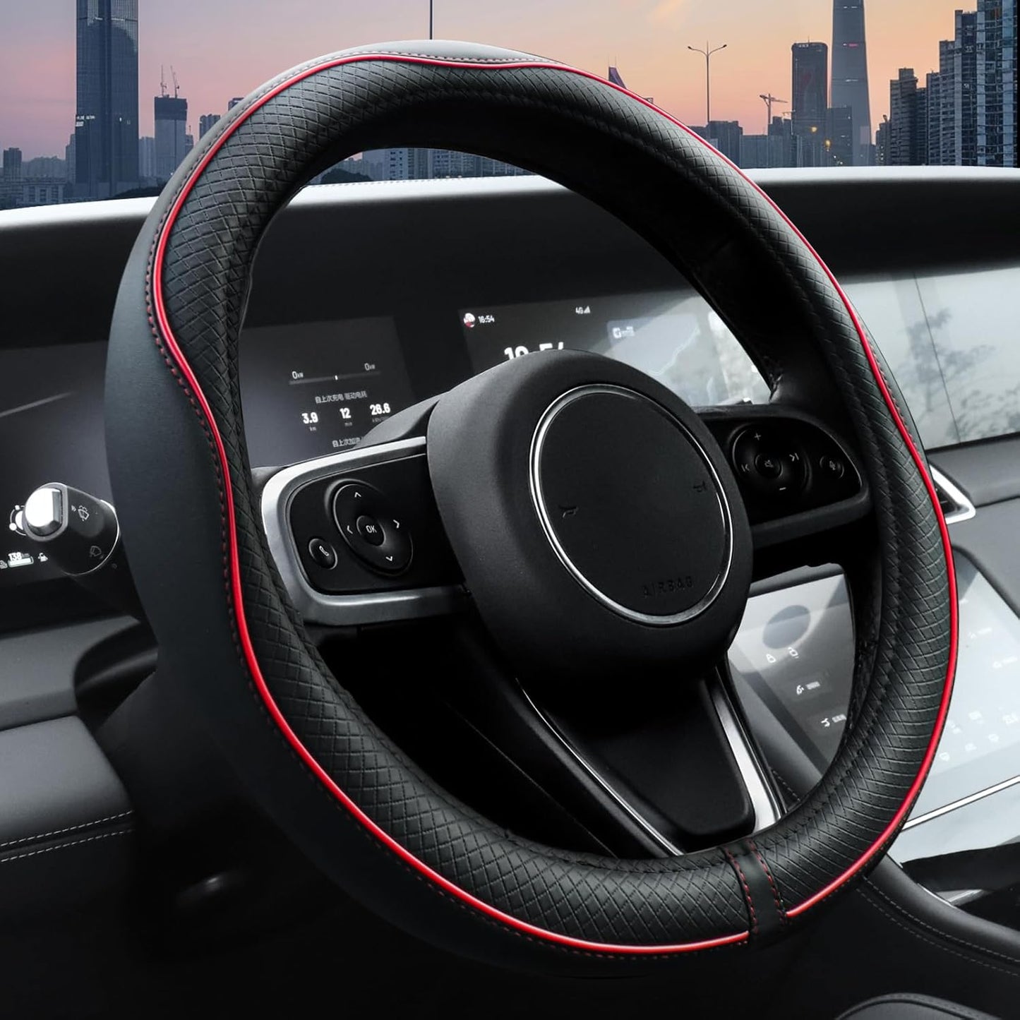 Microfiber Leather Steering Wheel Cover β Anti-Slip, Waterproof, Perfect Fit 14.5β15 Main_06_2bd32184-de20-48fa-97ab-92aa35e6ac42