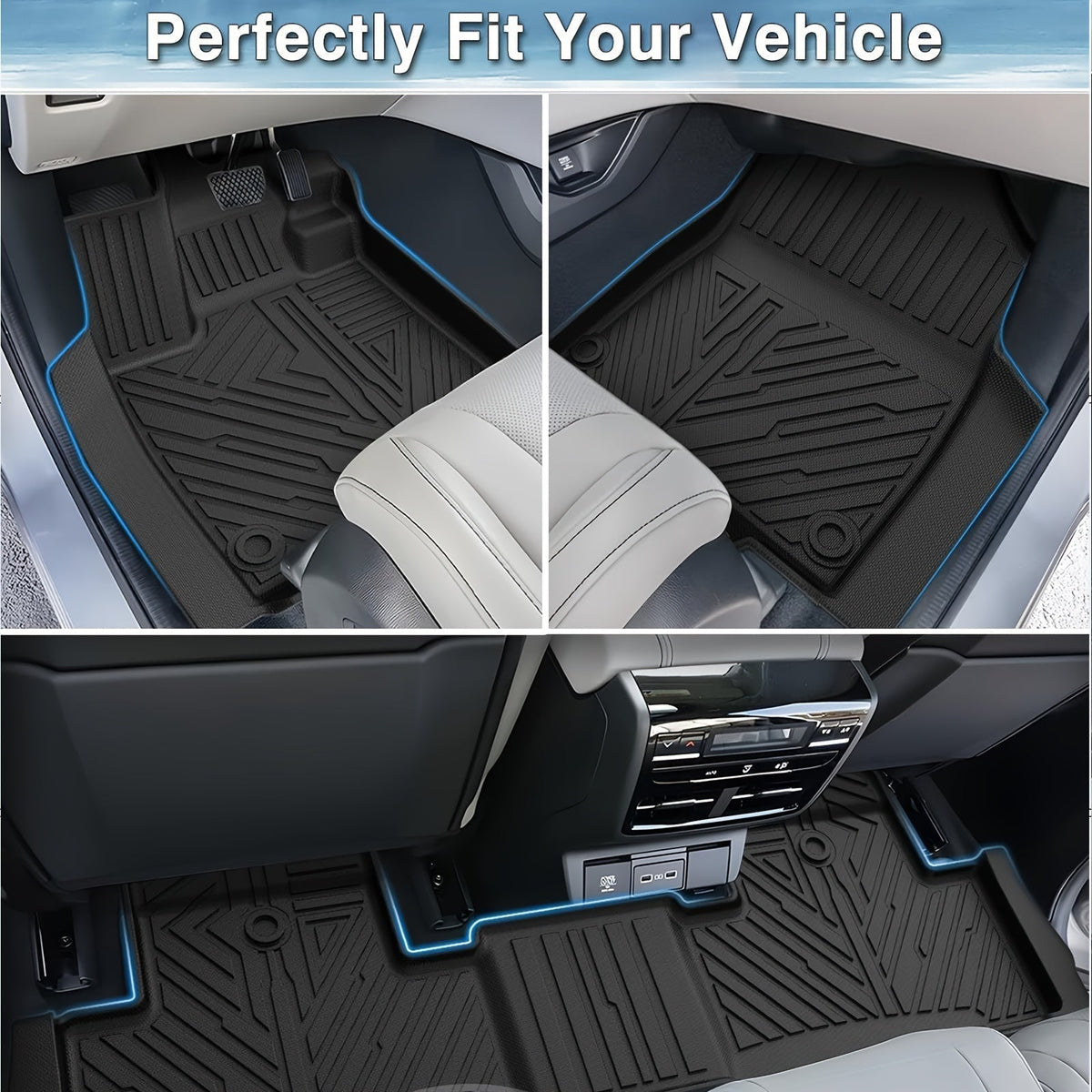 Chevrolet Spark 2016–2020 3D Laser-Fit All-Weather TPE Floor Mats (LHD)