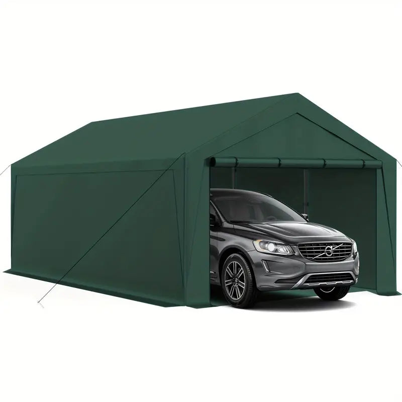 Upgraded Portable Carport with 4 Roll-up Doors Green 10x20Ft b91e3f82-3c05-4481-ab5e-c8fef4adf90d_1