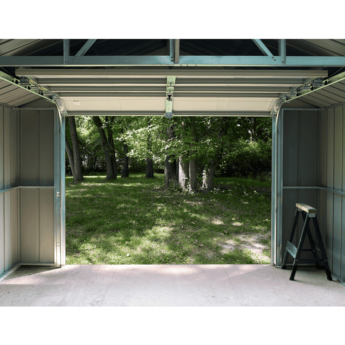Arrow Murryhill Steel Storage Building, 12 ft. x 38 ft., Flute Grey