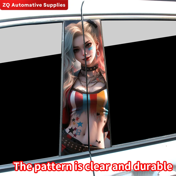 2pcs Waterproof Graffiti Joker Girl Car Stickers, Auto B Pillar download_-_2024-10-30T223800.680