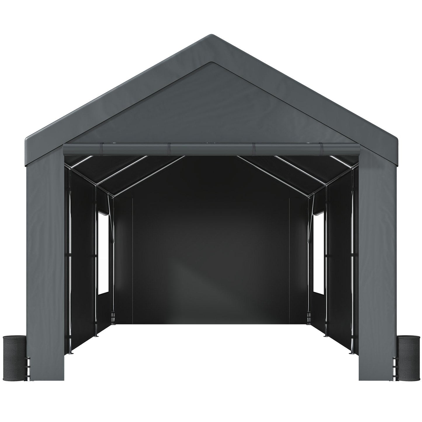 Heavy Duty 10x20ft Car Canopy, Outdoor Garage Shelter with Removable Sidewalls, Roll-up Ventilated Windows & Doors, UV Resistant Waterproof All-Season us_FBSJS810X20FT5MK7V0_original_img-v3_car-canopy-m100-9