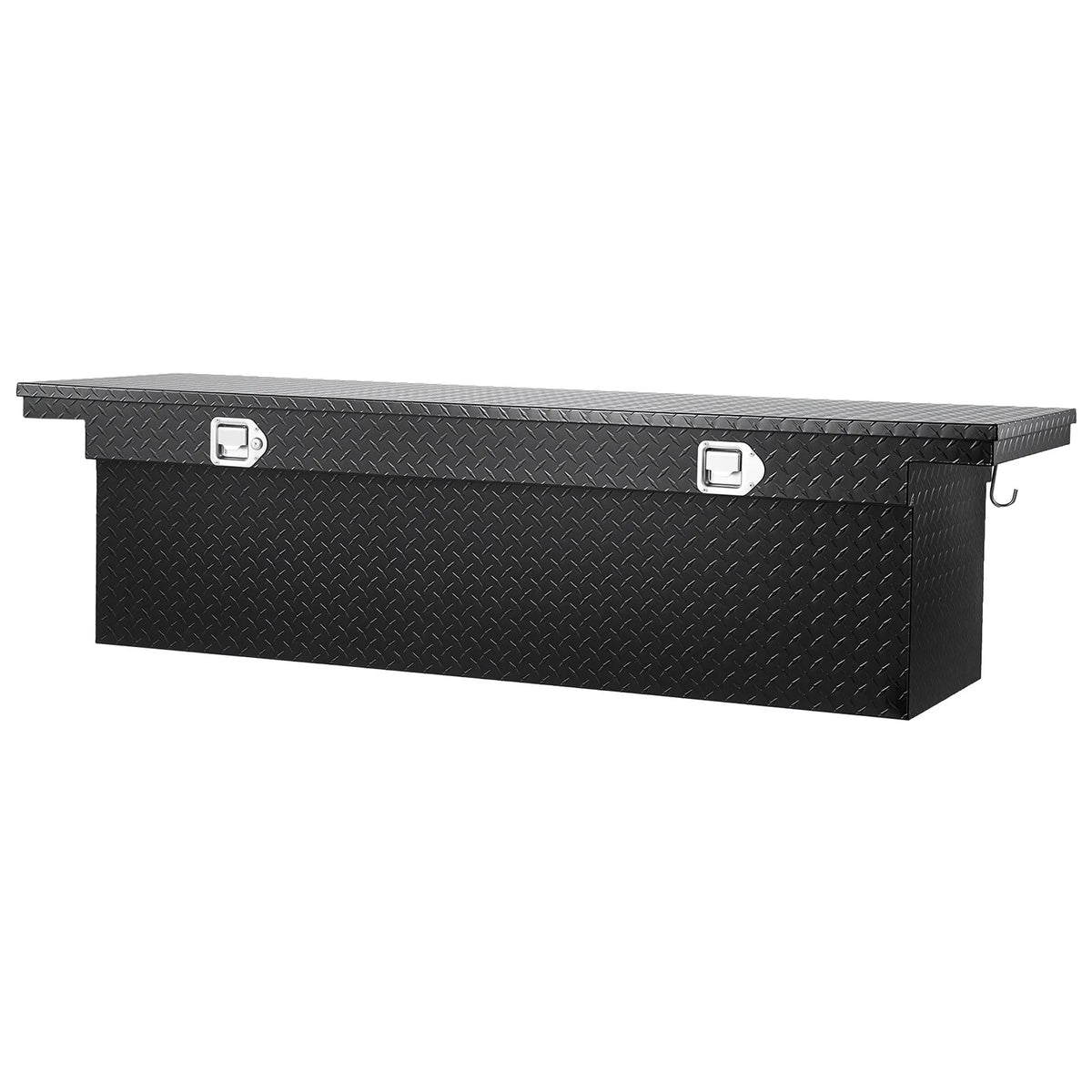 Crossover Truck Tool Box, 69 Inch Heavy-Duty Aluminum Toolbox with Diamond Plate Texture, Pickup Truck Bed RV Trailer Storage Organizer, Waterproof with Stainless Steel Lock, Keys & Side Handles