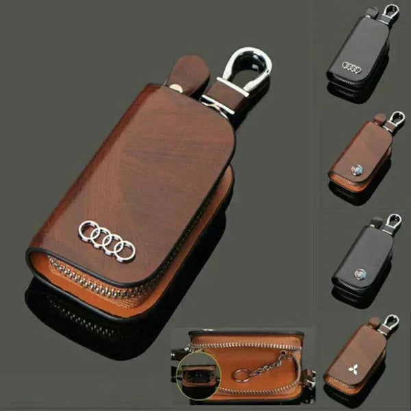 Wood Grain Leather Car Key Case wood-grain-leather-car-key-case-auto-parts-1