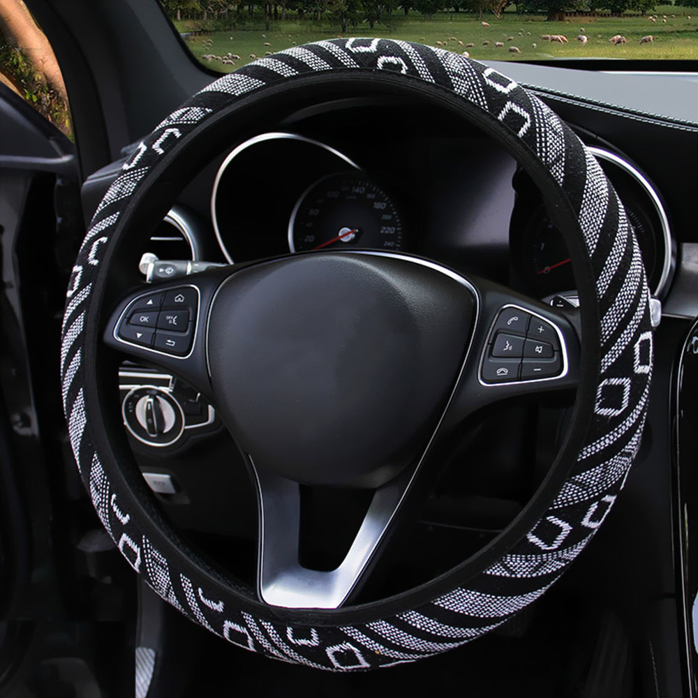 Elastic Microfiber Steering Wheel Cover for Women – Anti-Slip, Breathable, Universal 15” Fit Big O Black 03312629-d9b3-44b2-a3b6-5e82ace60afa