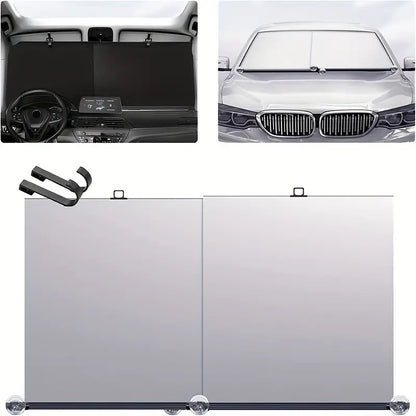 Auto-Retractable Car Sunshade - Uv & Heat Protection, Foldable Windshield Curtain 039891f0-c2dc-40e6-b8bc-a6904c79304f