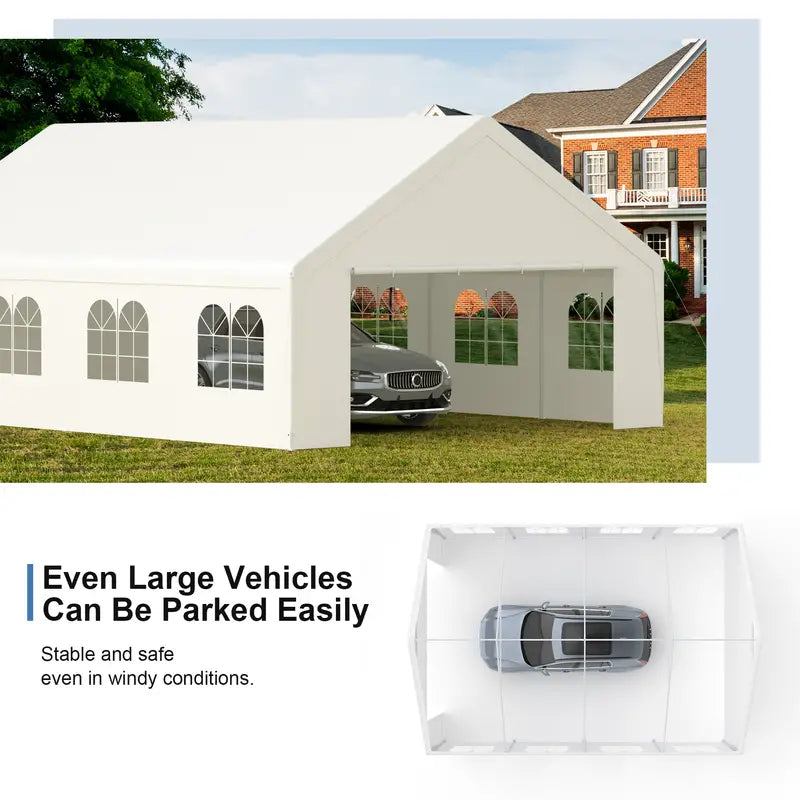20x26 Canopy Tent for Parties Heavy Duty Carport Large Wedding Event Tent Portable Garage