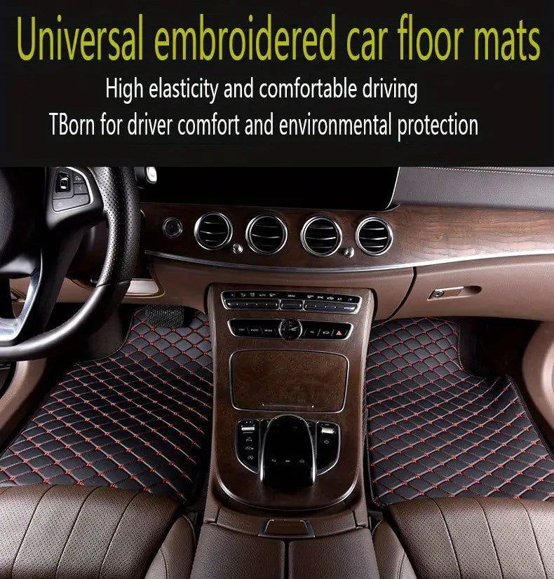 5pcs Universal Waterproof Car Floor Mats - Protect Your Car's Interior from Dirt, Mud, and Spills!