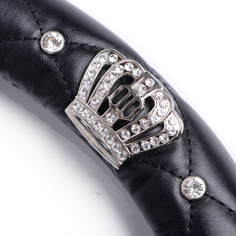 Luxury Diamond Crown Steering Wheel Cover | Bling Crystal Car Decor 10634034509_455652243