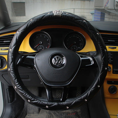 Luxury Diamond Crown Steering Wheel Cover | Bling Crystal Car Decor 10634055163_455652243