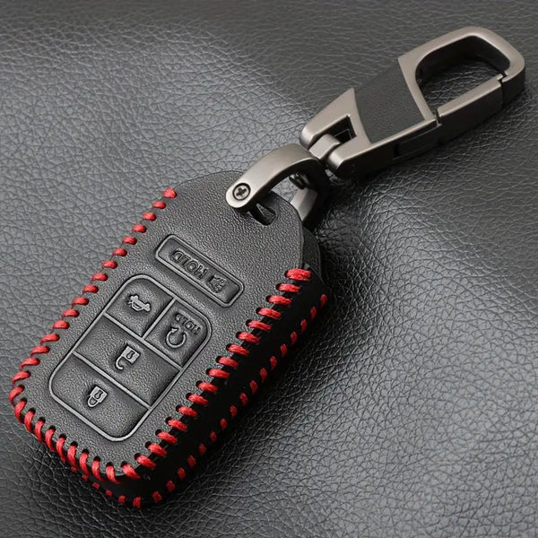 PU Leather, 5 Button, Car Key Case Cover For Honda