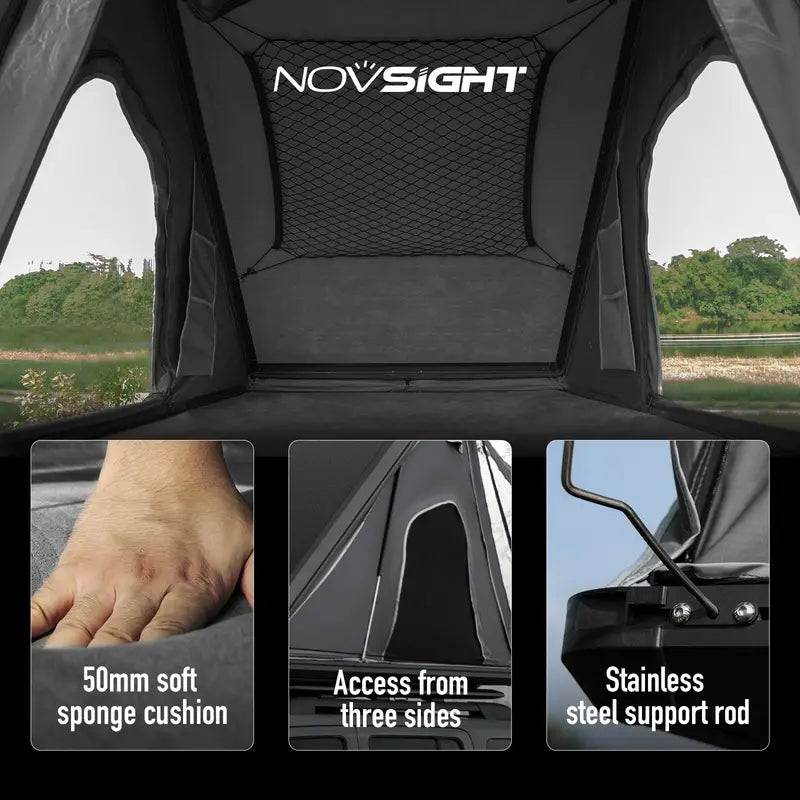 Car Roof Top Tent Flip Over Cozy Outdoor Fishing Camping Hiking Tent 2-3 Person