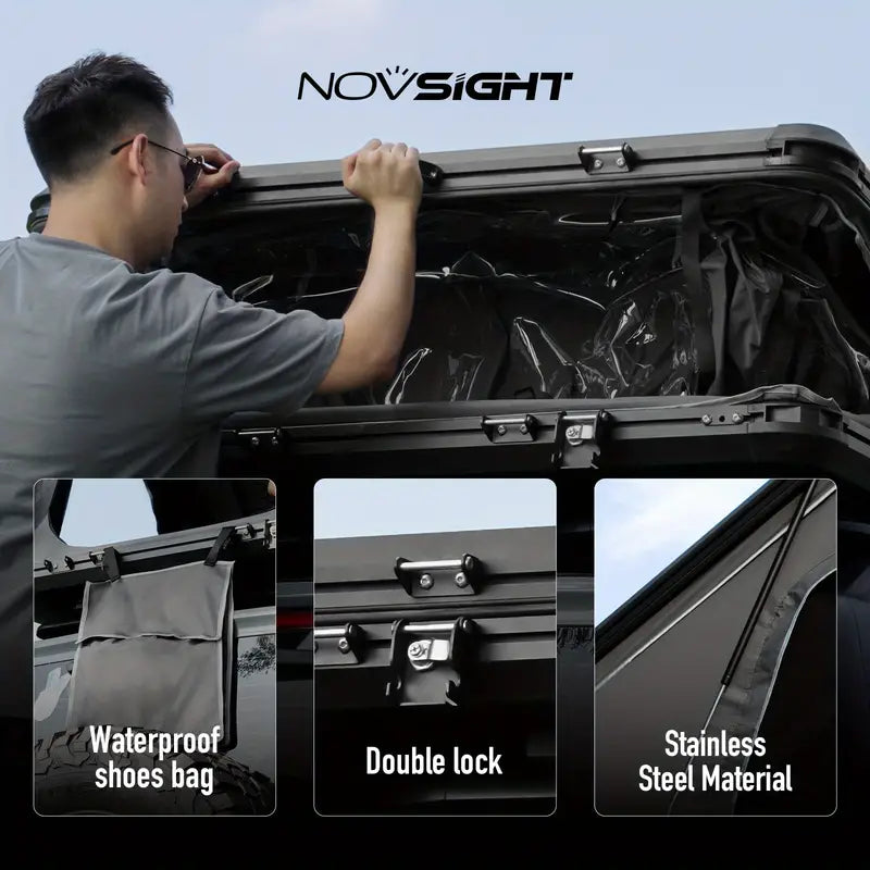 Car Roof Top Tent Flip Over Cozy Outdoor Fishing Camping Hiking Tent 2-3 Person