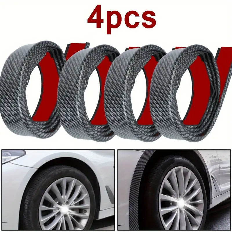 4Pc 1.5M Car Side Fender Eyebrow Wheel Strip