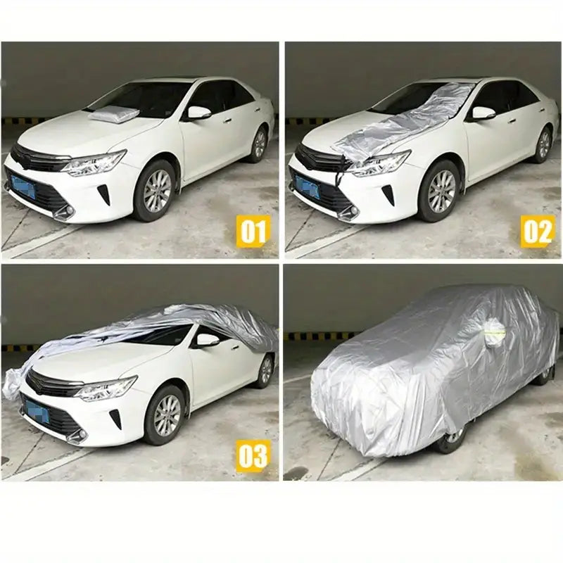 Car Cover for Sedan, Hatchback & SUV - All-Weather, UV Protection with Reflective
