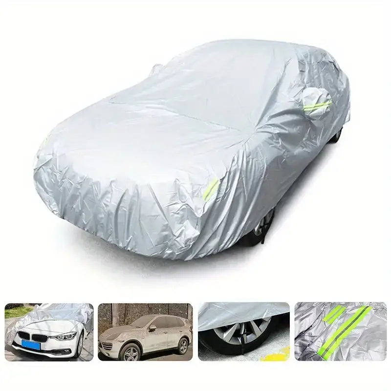 Car Cover for Sedan, Hatchback & SUV - All-Weather, UV Protection with Reflective