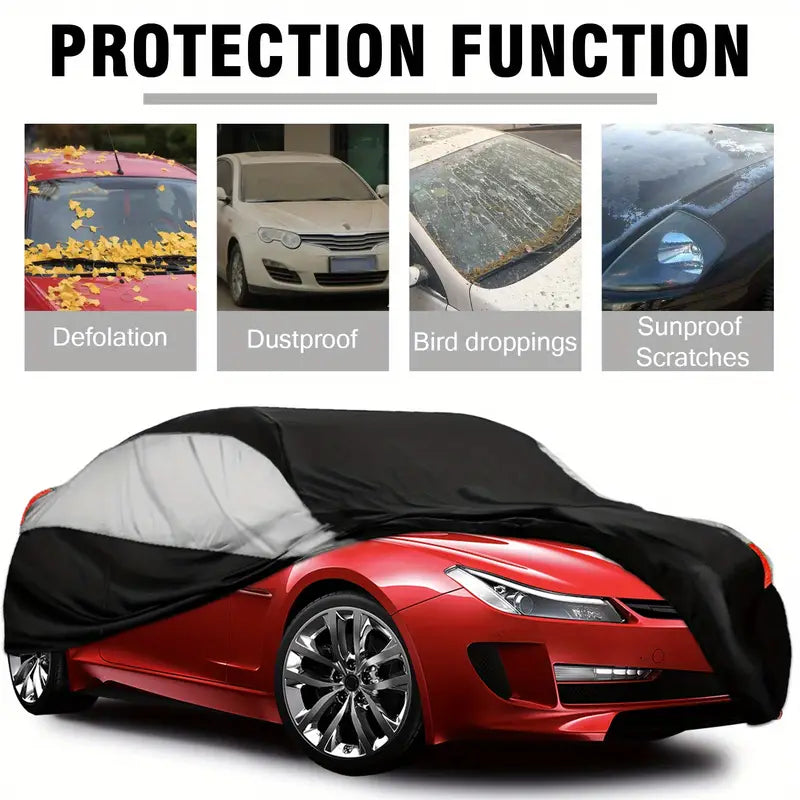 Car Cover For Universal Sedans, Protects Cars From UV, Dust, Rain, Made With Durable Material