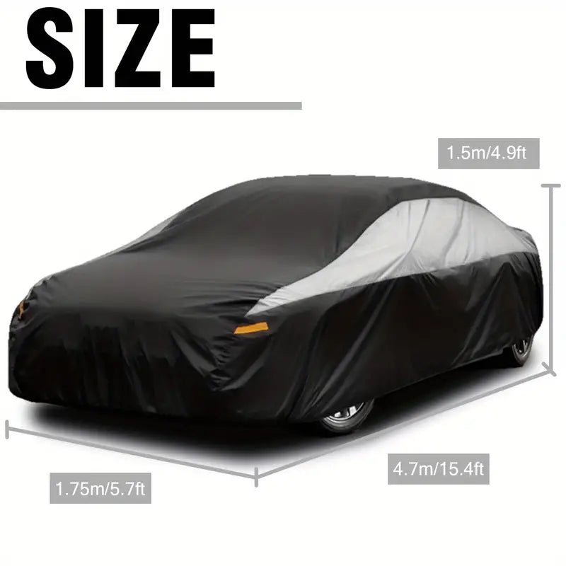 Car Cover For Universal Sedans, Protects Cars From UV, Dust, Rain, Made With Durable Material